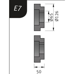 Rolki gnące Typ E7, Ø 126 x 65 x 50 mm do giętarki SBM 300-40 E Metallkraft kod: 3880727